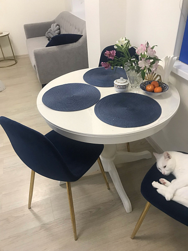 Стул на металлокаркасе Dabl wine red фото покупателя 165