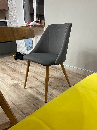 Стул на металлокаркасе Morgan light blue / black фото покупателя 1