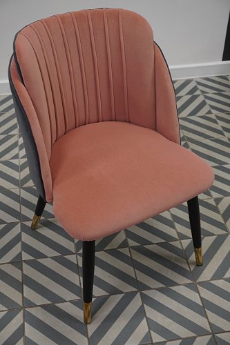 Стул на металлокаркасе Orly pink / grey из шоурума 1