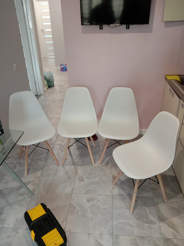 Пластиковый стул Eames PC-015 желтый фото покупателя 483