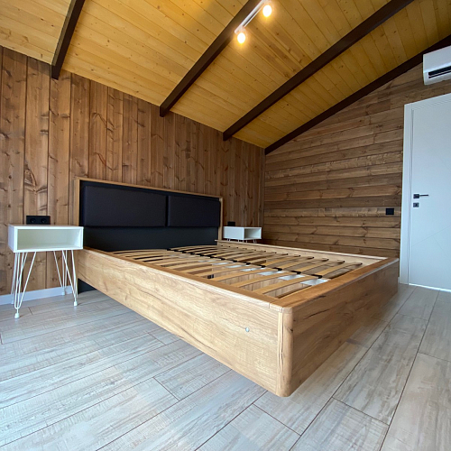 Двуспальная кровать Клауд 160х200 парящая дуб крафт золотой / антрацит фото покупателя 278