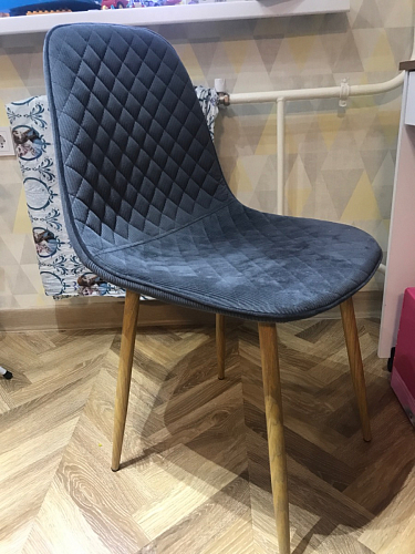 Стул на металлокаркасе Capri голубой фото покупателя 73