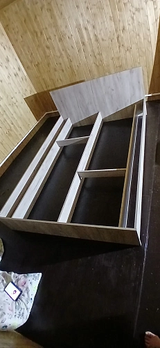 Полутораспальная кровать Адайн КР-140 140х200 дуб крафт серый / дуб крафт серый фото покупателя 3