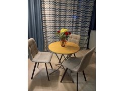 Стул на металлокаркасе Чилли горчичный / белый фото покупателя 302