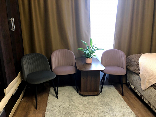 Стул на металлокаркасе Gabi 1 light purple / black / gold фото покупателя 271