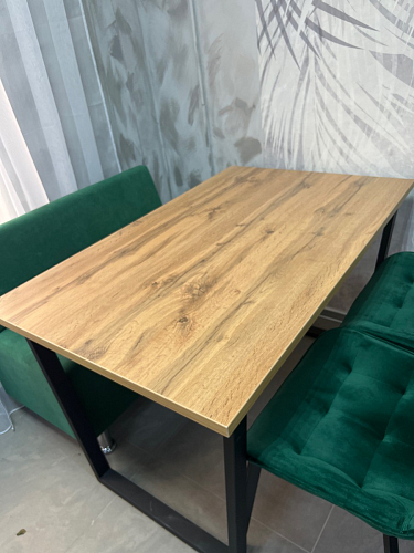 Стол Лота Лофт 120 25 мм дуб делано темный / черный матовый фото покупателя 836