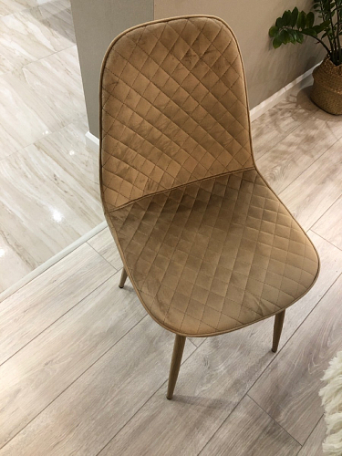 Стул на металлокаркасе Capri dark beige / white фото покупателя 94