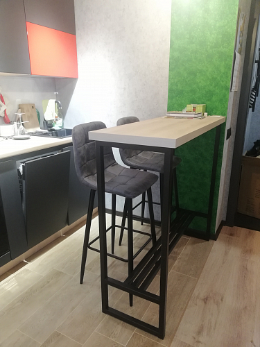 Барный стул Chio black / dark grey фото покупателя 2