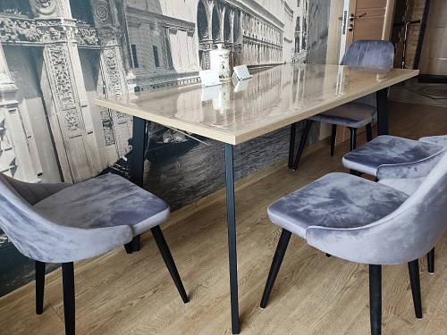 Стол Тринити Лофт 120 25 мм черный матовый / юта фото покупателя 35