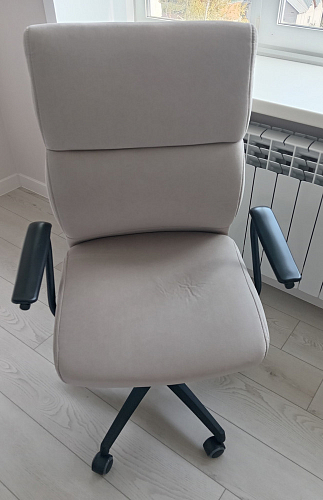 Компьютерное кресло Benefit флок серый 29 фото покупателя 7