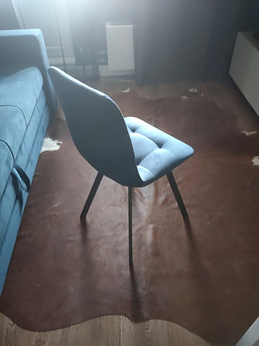 Стул на металлокаркасе Чилли К светло-серый велюр / черный каркас фото покупателя 1412