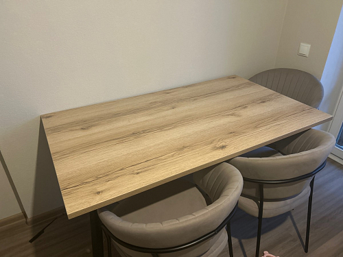 Стол Тринити Лофт 120 32 мм дуб галифакс табако / черный матовый фото покупателя 335