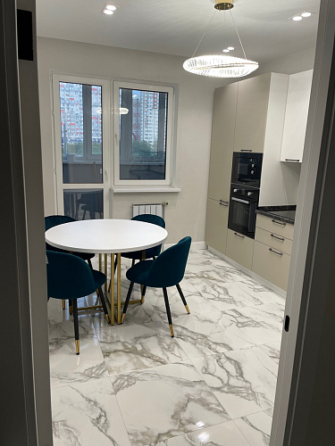 Стул на металлокаркасе Gabi dark beige / black / silver фото покупателя 141