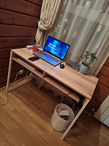 Письменный стол Леон Лофт бетон / черный матовый фото покупателя 63