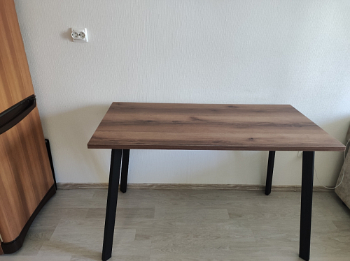 Стол Тринити Лофт 120 25 мм черный матовый / дуб делано темный фото покупателя 170