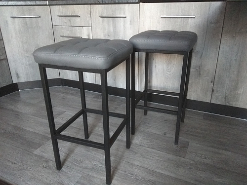 Барный стул Лофт микровелюр катания блэк / черный матовый фото покупателя 112