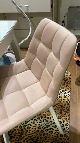 Стул на металлокаркасе Челси морская волна / черный фото покупателя 214