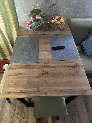 Деревянный стол Лота Лофт 140х80 черный матовый / бетон светлый фото покупателя 829