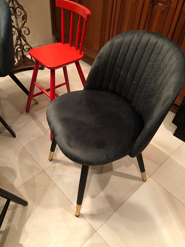 Стул на металлокаркасе Gabi 1 light purple / black / gold фото покупателя 46