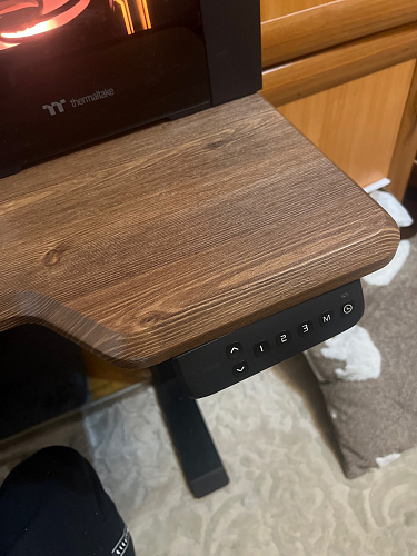 Компьютерный стол Маркос 140х80 голубой / черный фото покупателя 25