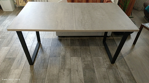 Деревянный стол Лота Лофт 140х80 черный матовый / бетон светлый фото покупателя 554