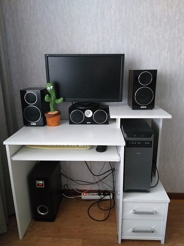 Компьютерный стол Джаз-24 левый дуб сонома фото покупателя 69