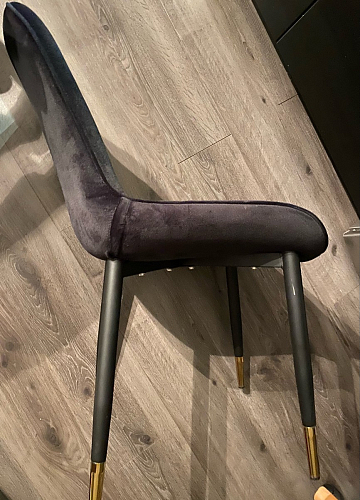 Стул на металлокаркасе Seda 01 blue / gold / black фото покупателя 15