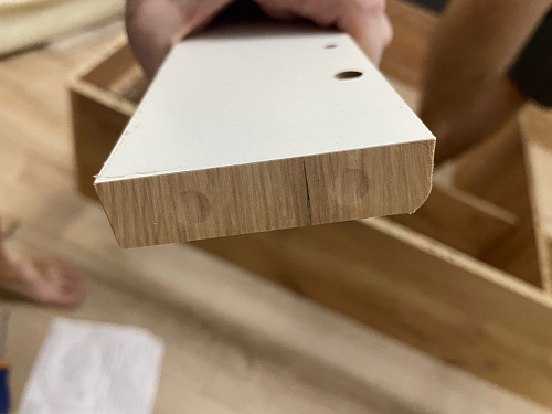 Двуспальная кровать Клауд 160х200 парящая дуб крафт золотой / антрацит фото покупателя 161