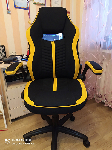 Компьютерное кресло Plast черный / желтый фото покупателя 15