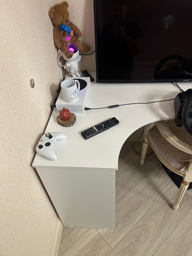 Письменный стол СПм-25 правый белый  - Уцененный экземпляр фото покупателя 29