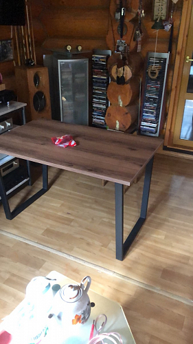 Деревянный стол Лота Лофт 140х80 дуб крафт табачный / черный матовый фото покупателя 360