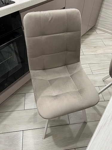 Стул на металлокаркасе Чилли синяя ткань / белый фото покупателя 1365