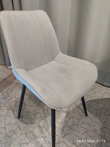 Стул на металлокаркасе Седа К латте / черный фото покупателя 356