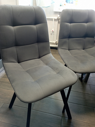 Стул на металлокаркасе Чилли синяя ткань / белый фото покупателя 1176