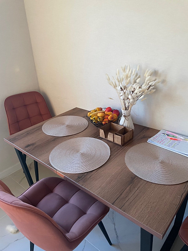 Стол раскладной Лота Лофт 120 25 мм юта / черный матовый фото покупателя 55