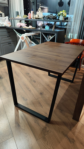 Стол Лота Лофт 140 25 мм черный матовый / бетон фото покупателя 15