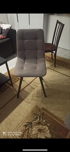 Стул на металлокаркасе Чилли синяя ткань / белый фото покупателя 1032