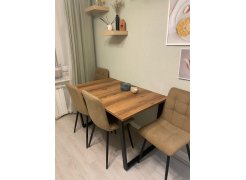 Стол Лота Лофт 140 25 мм черный матовый / бетон фото покупателя 411