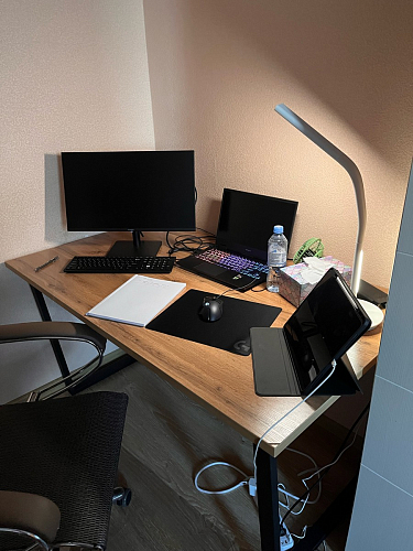 Деревянный стол Лота Лофт 120x75 дуб крафт табачный / черный матовый фото покупателя 44