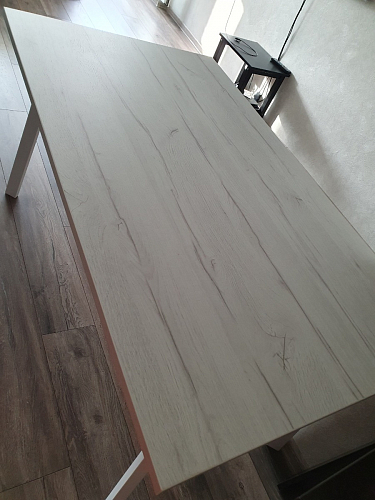 Стол Тринити Лофт 120 32 мм дуб галифакс табако / черный матовый фото покупателя 371