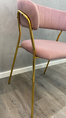 Стул на металлокаркасе Kamelia green / gold фото покупателя 70