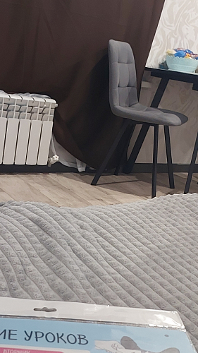 Стул на металлокаркасе Чилли синяя ткань / белый фото покупателя 348