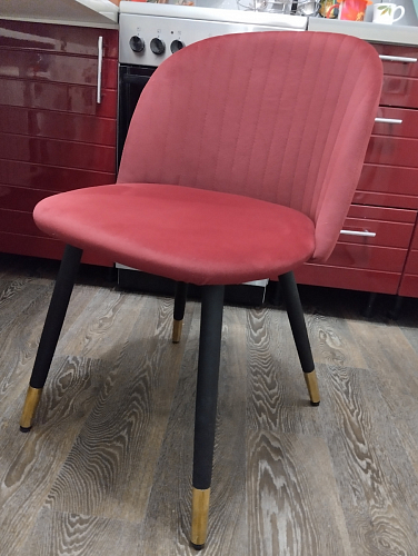 Стул на металлокаркасе Gabi 1 light blue / black / gold фото покупателя 531