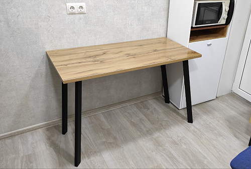 Стол Тринити Лофт 120 32 мм дуб галифакс табако / черный матовый фото покупателя 488