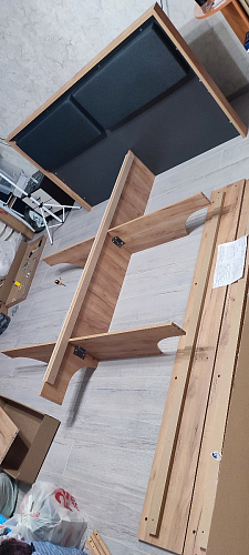 Двуспальная кровать Клауд 160х200 парящая дуб крафт золотой / антрацит фото покупателя 368