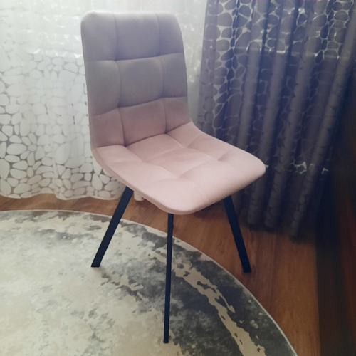 Стул на металлокаркасе Чилли черный / голубой фото покупателя 1375