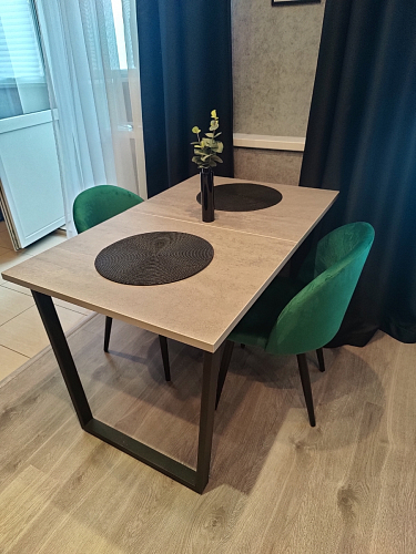 Деревянный стол Лота Лофт 120х75 белый матовый / дуб крафт золотой фото покупателя 138