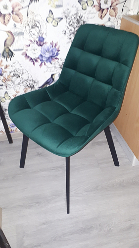 Стул на металлокаркасе Челси бирюзовый / черный фото покупателя 144