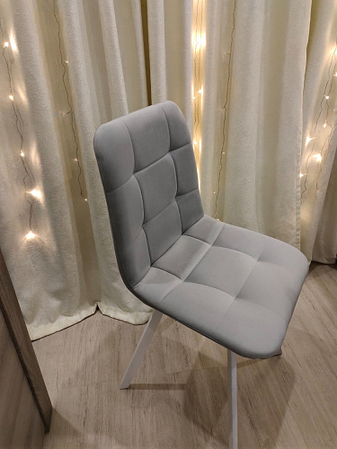 Стул на металлокаркасе Чилли К темно-серый (velutto 32) / черный фото покупателя 179