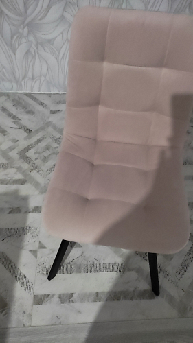 Стул на металлокаркасе Чилли синяя ткань / белый фото покупателя 861